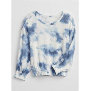 Modrá holčičí mikina tie-dye snit smck top