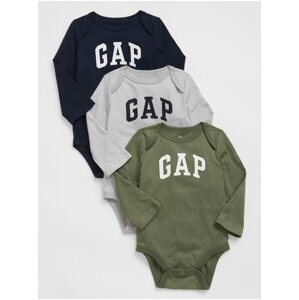 Barevné klučičí body GAP Logo bodysuit, 3ks