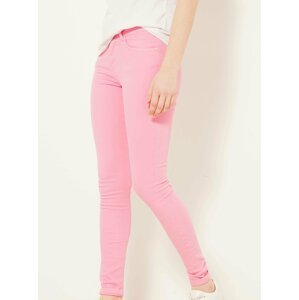 Růžové skinny fit kalhoty CAMAIEU