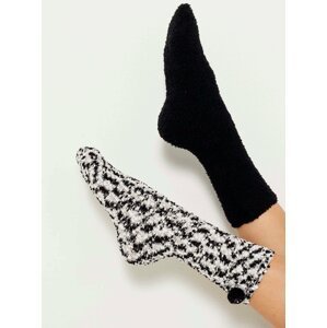 Sada dvou ponožek v černé a bílé barvě CAMAIEU