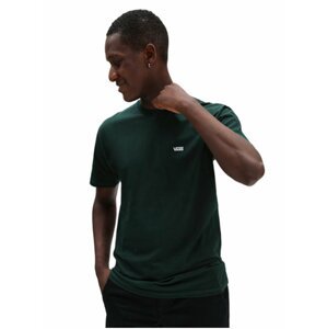 Tmavě zelené pánské tričko VANS Left Chest Logo