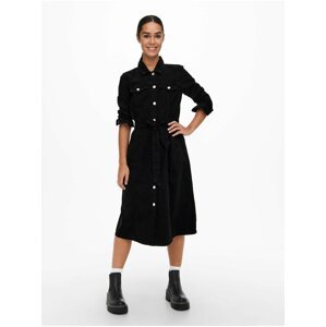 Černé dámské džínové košilové šaty Jacqueline de Yong Sansa