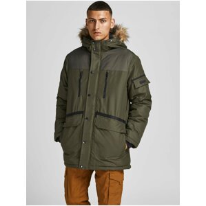 Khaki parka Jack & Jones Globe