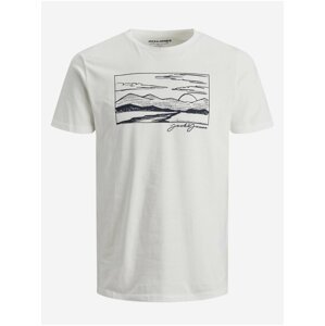 Bílé tričko Jack & Jones Landscape