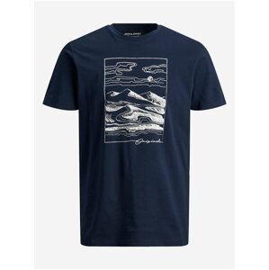 Tmavě modré tričko Jack & Jones Landscape