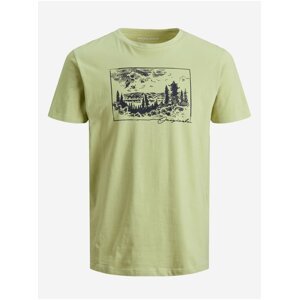 Světle zelené tričko Jack & Jones Landscape