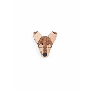 Dřevěná brož ve tvaru psa Smooth Collie Brooch