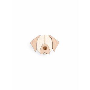 Dřevěná brož ve tvaru psa Golden Retriever Brooch