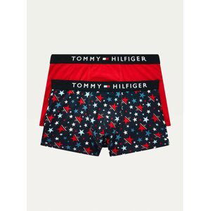 Sada dvou klučičích boxerek v tmavě modré a červené barvě Tommy Hilfiger