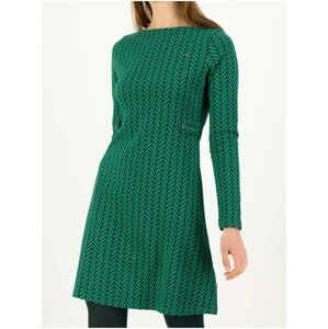 Zelené dámské vzorované šaty Blutsgeschwister Mod a lula - green zig zag