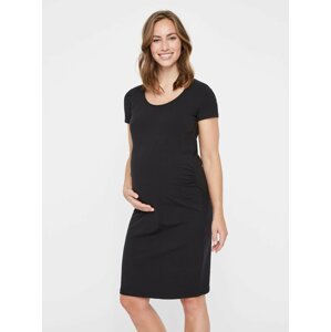 Černé těhotenské basic šaty Mama.licious Lea