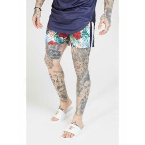 Modré pánské květované plavky SHORTS SWIM STANDARD FLORAL 70'S