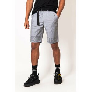 Světle šedé pánské reflexní kraťasy grey shorts logo Reflective