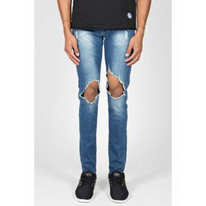 Modré pánské skinny fit džíny Blue Holes Jean June Sixth Jeans