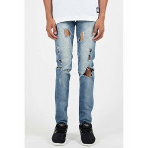 Světle modré pánské straight fit džíny Blue June Sixth Jeans