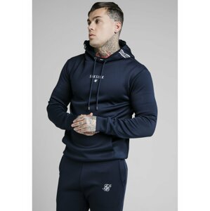 Tmavě modrá pánská mikina s kapucí  SikSilk