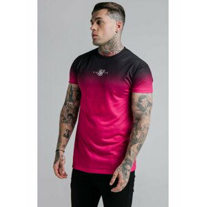 černo-tmavě růžové pánské tričko TEE FADE HIGH S/S