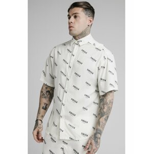 Bílá pánská vzorovaná košile  SHIRT RESORT PRINT REPEAT