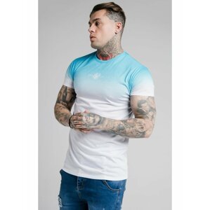 Světle modro-bílé tričko TEE FADE HIGH S/S
