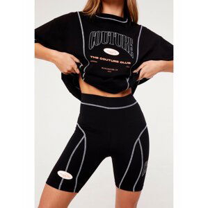 Černé dámské kraťasy  SHORTS CYCLING OVERLOCK COUTURE