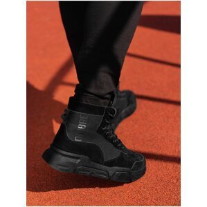 Černé pánské sneakers boty Ombre Clothing T348