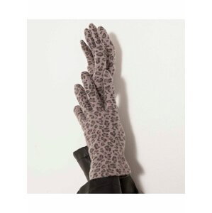 Šedé vlněné rukavice se zvířecím vzorem CAMAIEU