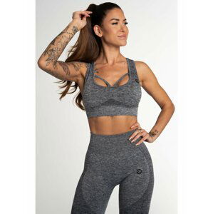 Podprsenka Gym Glamour Bezešvá Fusion Dark Grey