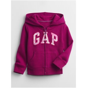 Růžová holčičí mikina na zip GAP Logo