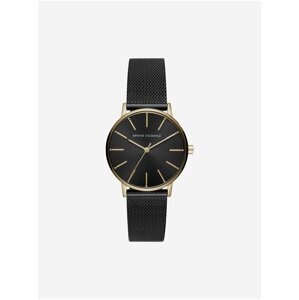 Dámské hodinky s nerezovým páskem ve zlato-černé barvě Armani Exchange Lola