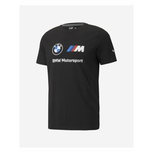 Černé pánské vzorované tričko Puma BMW Motorsport