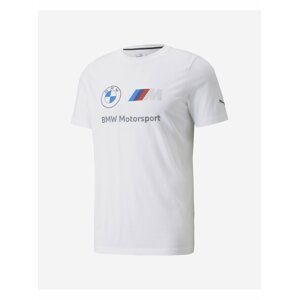 Krémové pánské vzorované tričko Puma BMW Motorsport