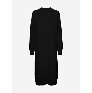 Černé svetrové oversize šaty Noisy May Lucia