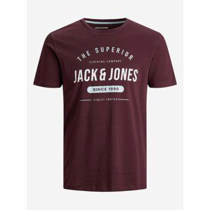 Vínové tričko Jack & Jones Herro