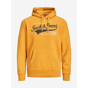 Oranžová mikina s kapucí Jack & Jones Logo