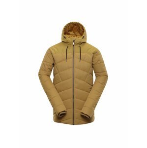 Hořčicová pánská zimní bunda s kapucí Alpine Pro GABRIELL 3