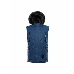Tmavě modrá pánská zimní vesta s kapucí Alpine Pro JARVIS 3