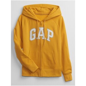 Žlutá dámská mikina na zip GAP Logo