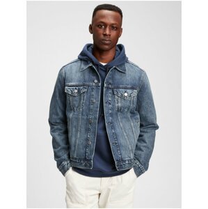 Modrá pánská džínová bunda icon denim jacket with Washwell