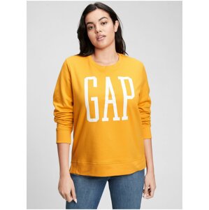 Žlutá dámská mikina Gap Logo Crewneck Sweatshirt