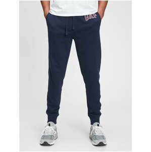 Modré pánské tepláky GAP Logo arch joggers