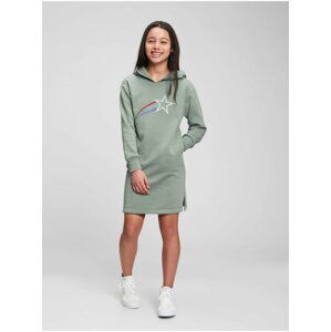 Zelené holčičí šaty šaty sweatshirt dress