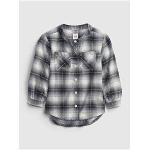 Černá holčičí košile oversized flannel shirt