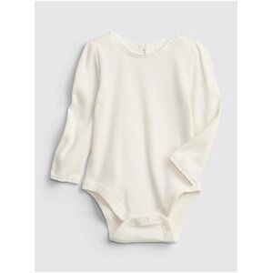 Smetanové holčičí body long sleeve bodysuit