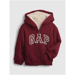 Červená holčičí mikina GAP Logo zip hoodie