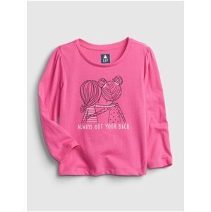Růžové holčičí tričko graphic t-shirt