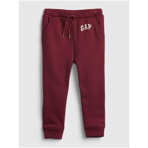 Červené holčičí tepláky GAP Logo cozy joggers