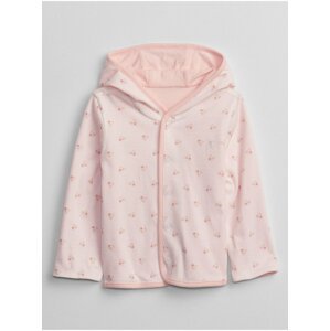 Růžová holčičí mikina long sleeve rev hoodie
