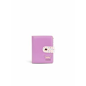 Bílo-fialová dámská malá vzorovaná peněženka VUCH Violet
