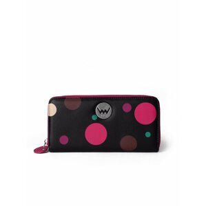 Růžovo-černá dámská vzorovaná peněženka VUCH Amilia
