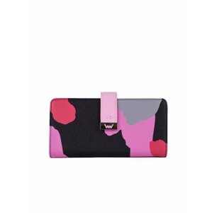 Růžovo-černá dámská vzorovaná peněženka VUCH Teresa